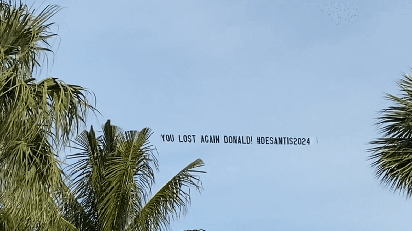 Banner plane flies over Mar a Lago with message for Trump WPEC