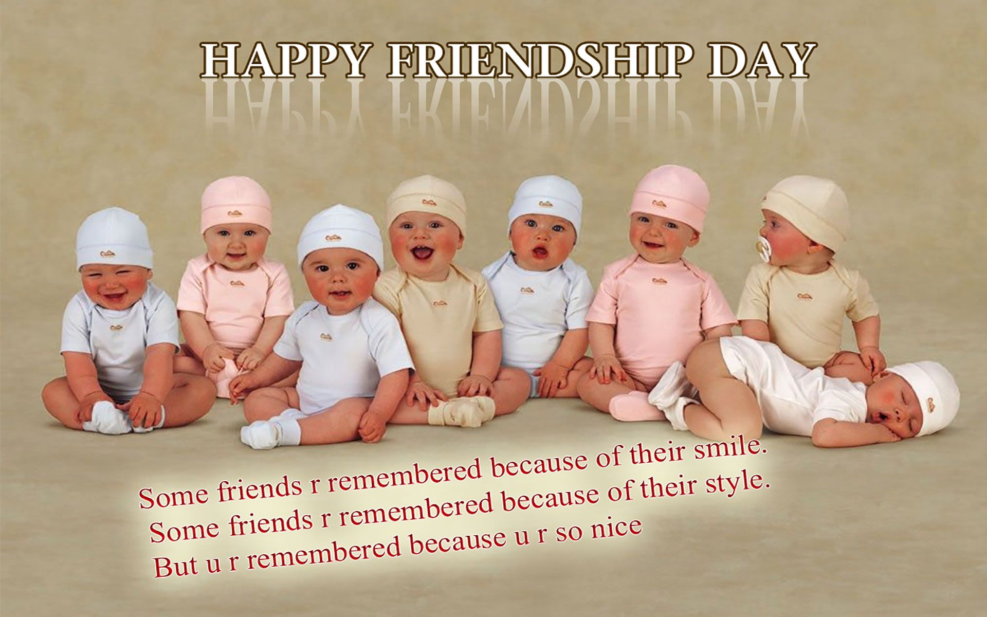 Happy Friendship Day Wallpaper With Quotes Cute Baby