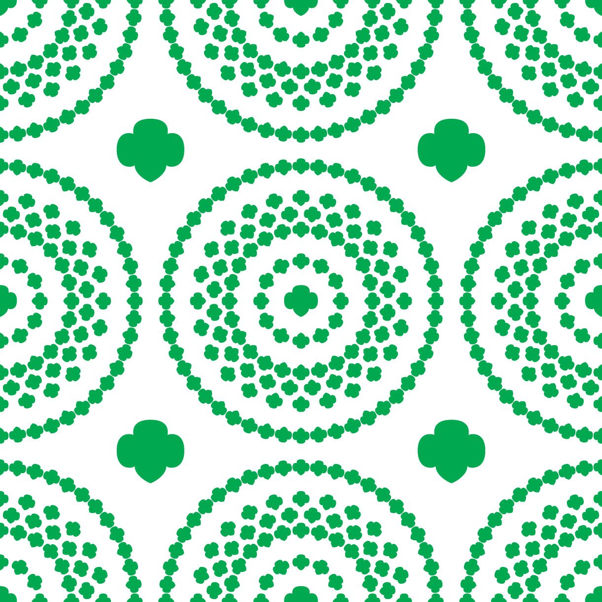 Girl Scout Trefoil Circle Background Pattern Crafts