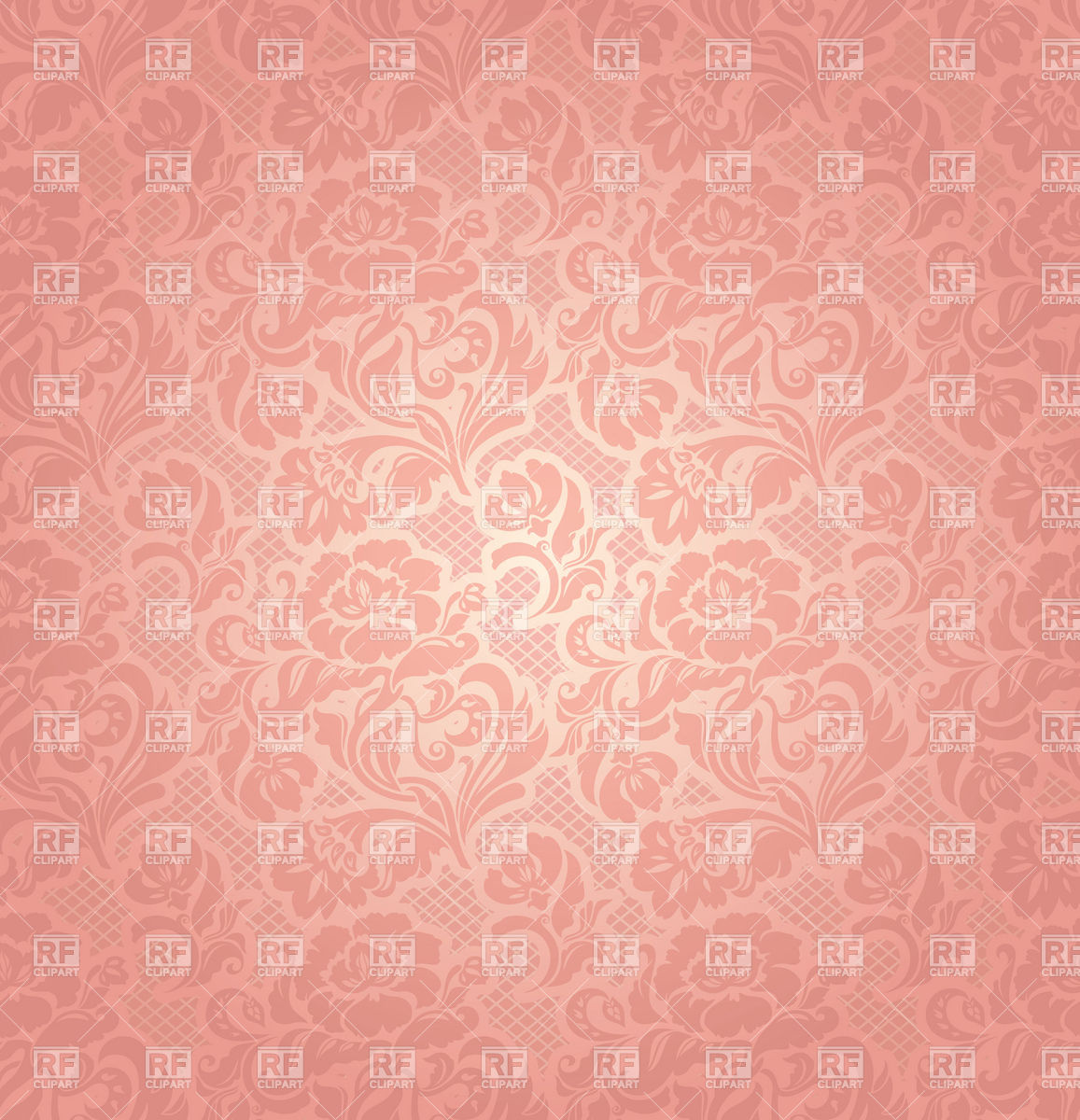 Pink Victorian Wallpaper With Floral Ornament Background
