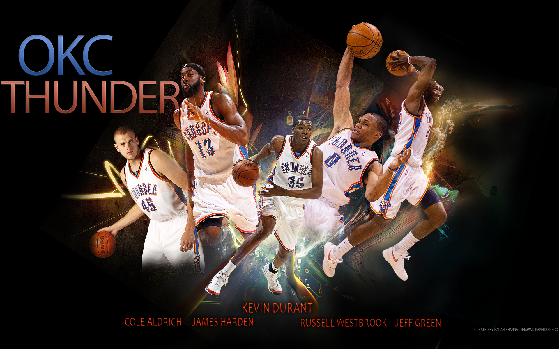 Oklahoma City Thunder Basketball Nba Fn Wallpaper