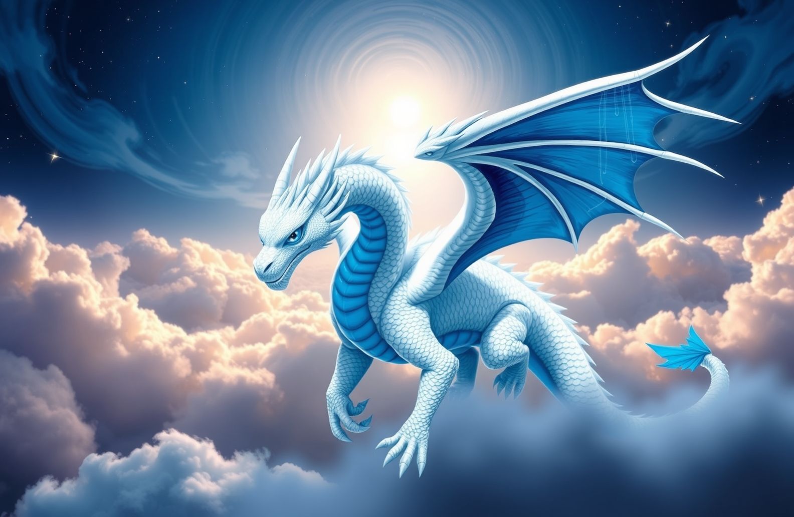 Blue Eyes White Dragon Wallpaper