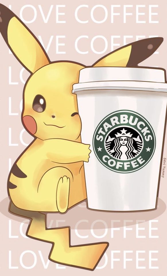 Pikachu Starbucks Wallpaper Cute Girl