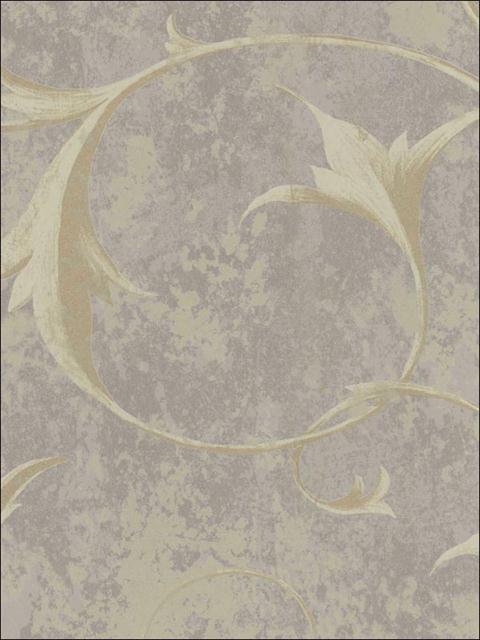 Beige Marbled Textured Thin Scroll Wallpaper Totalwallcovering