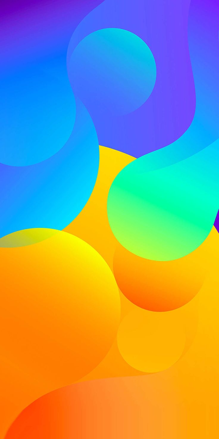 Colour Circles Abstract iPhone Wallpaper Color