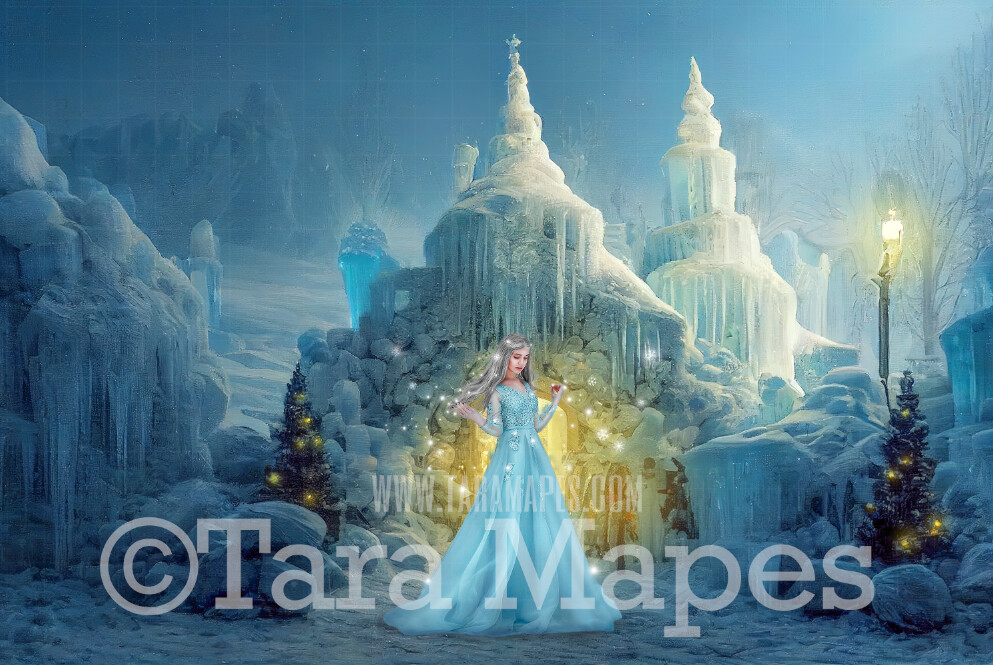 Frozen Castle Background Wallpaper