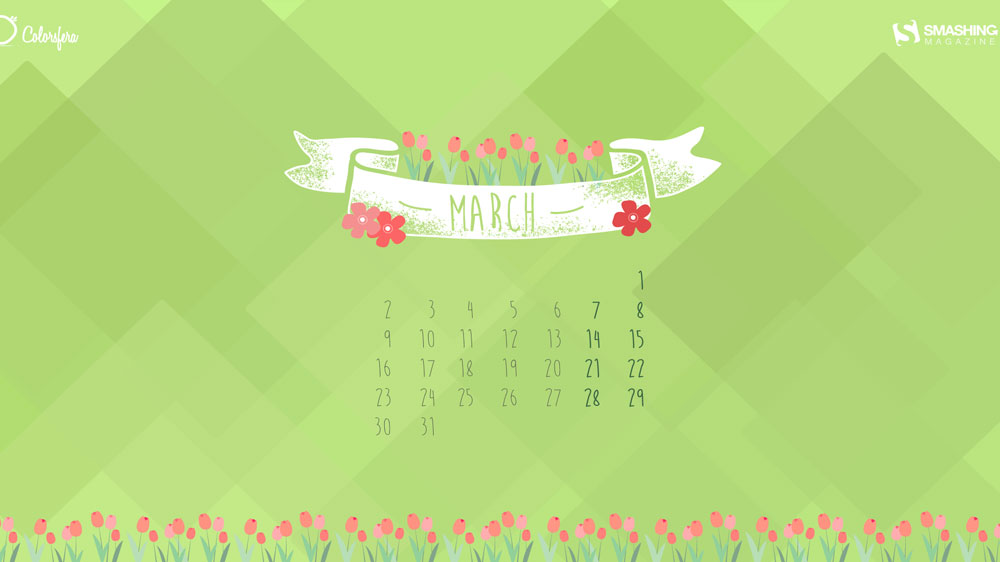 Desktop Wallpaper Calendars March Smashing