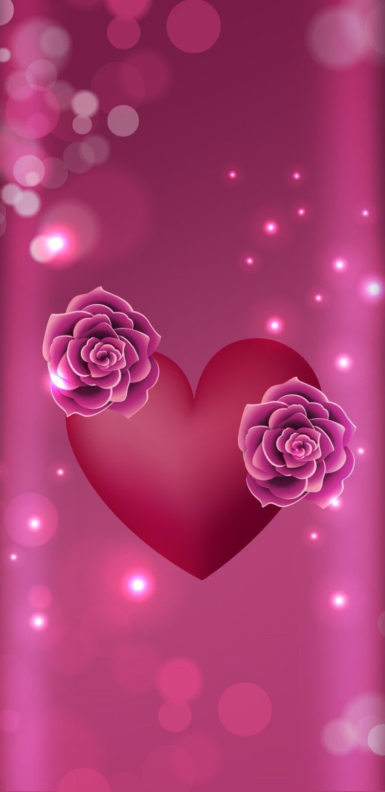 Red Heart Emoji Wallpaper Pink