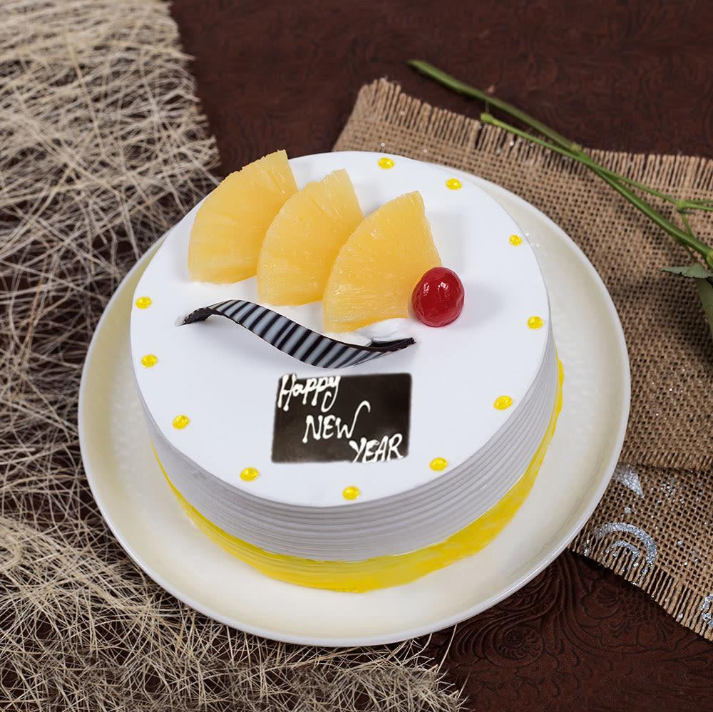 Buy Online Pineapple Happy New Year Cake To Make Someone S Day