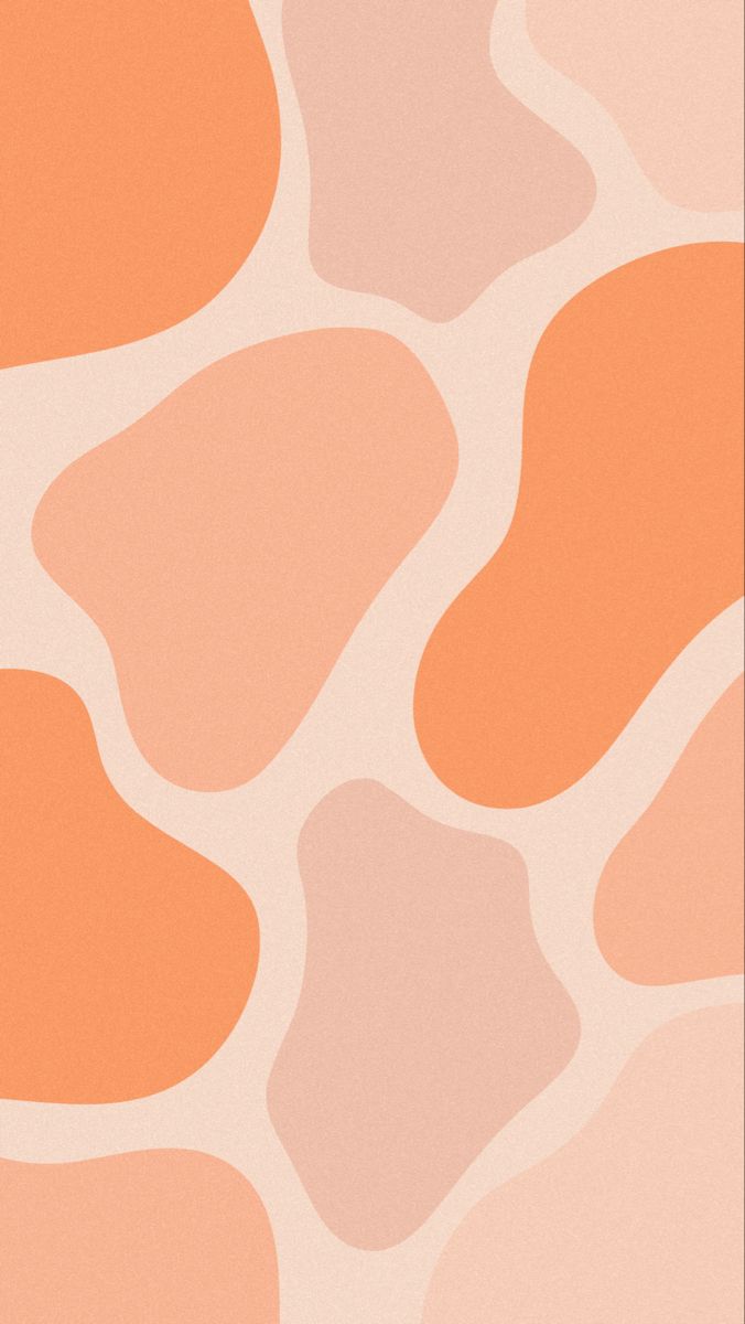 An Orange And Pink Wallpaper With Wavy Shapes