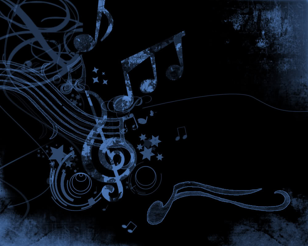 Blue Black Music Note Wallpaper Photo Blueblackmusicnotebackground