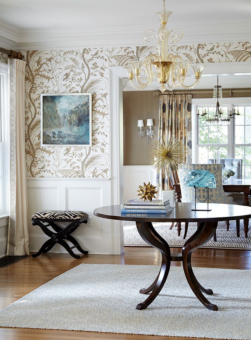 Gorgeous Entryways Clad In Wallpaper