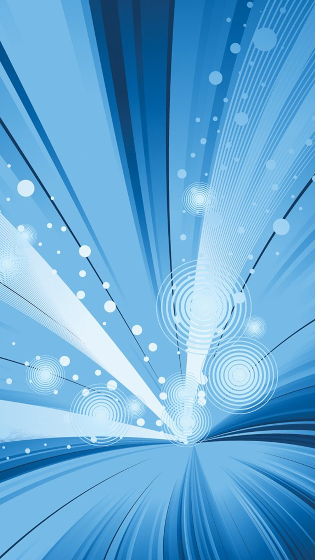 Abstract blue phone wallpaper with swirling lines and circles, creating a dynamic and modern background