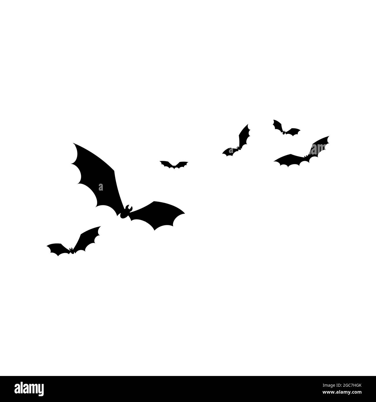 Halloween Wallpaper With Black Flying Bats On White Background