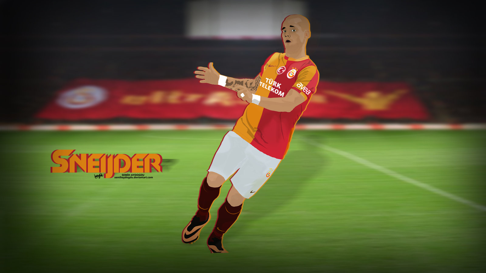 Wesley Sneijder Vector Wallpaper By Napolion06