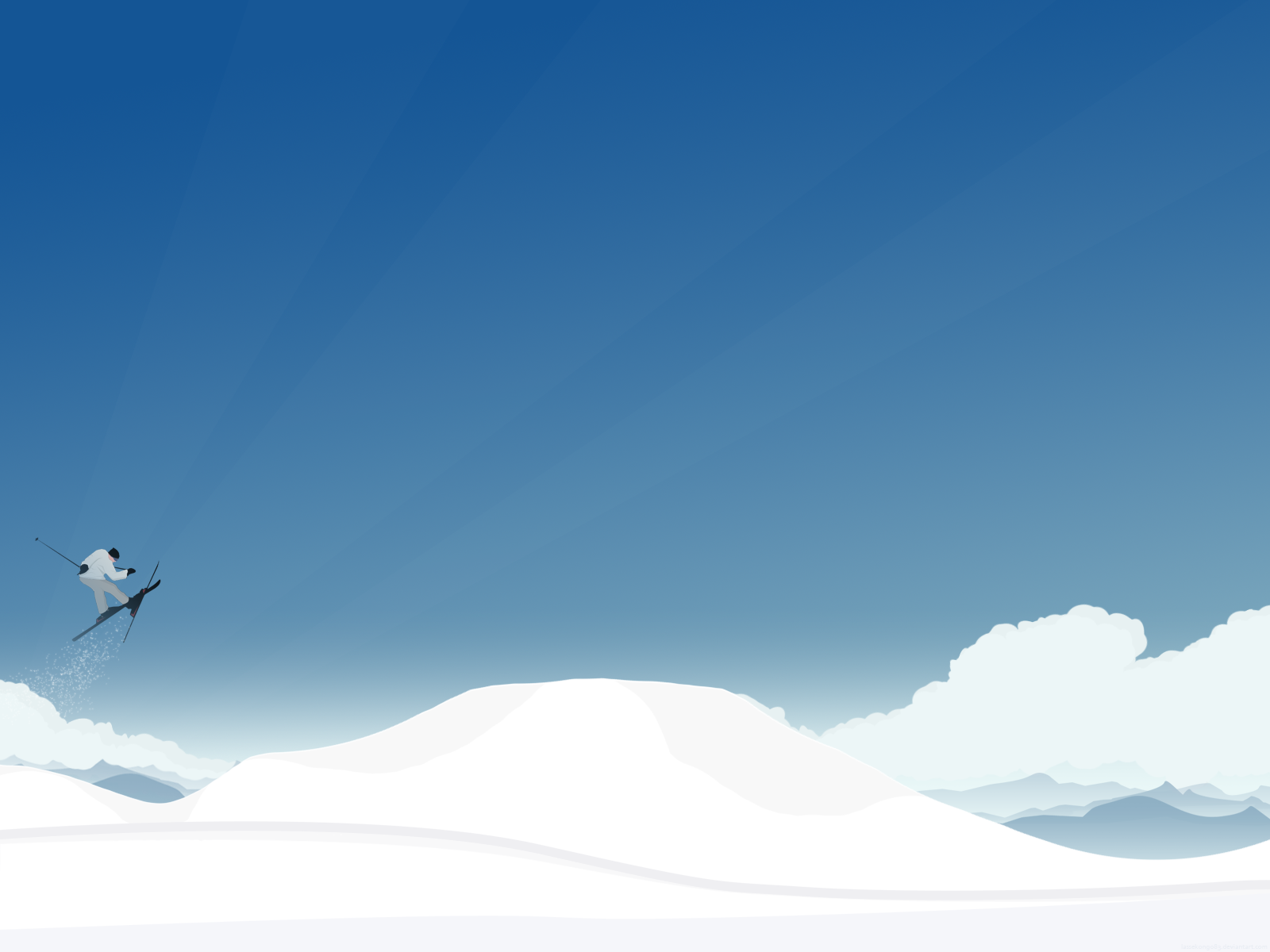 Skiing Over The Skies Desktop Pc And Mac Wallpaper
