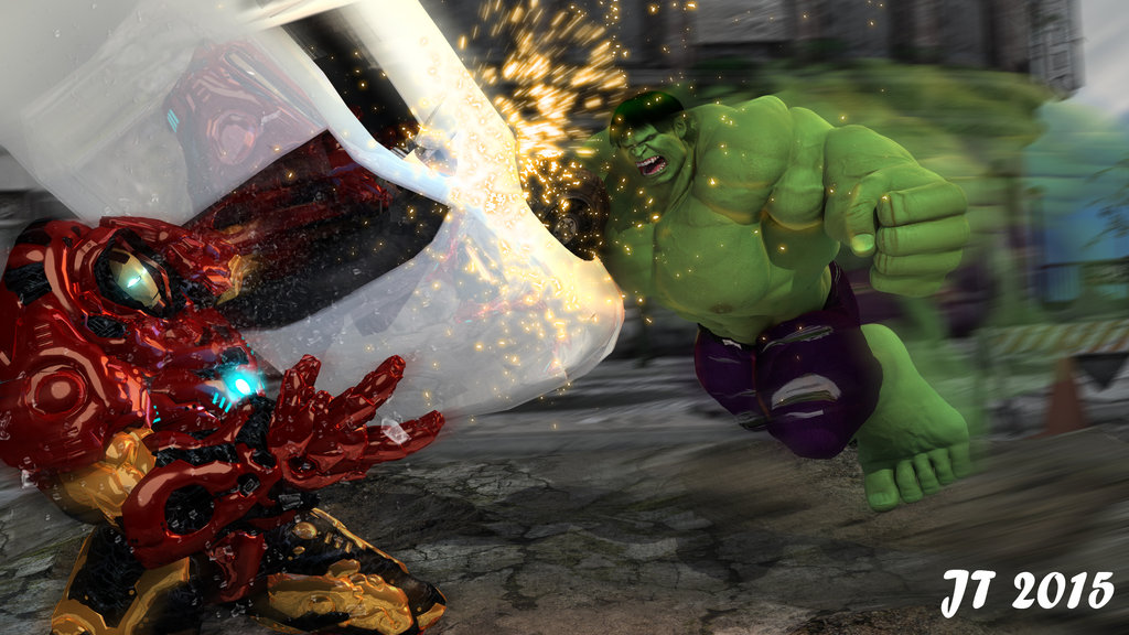 Hulk Vs Hulkbuster By Tiangtam