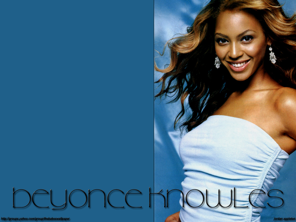 Beyonce Knowles Wallpaper Blauw Grijs Zwarte