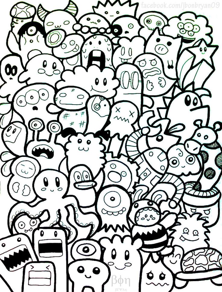 Doodle Monster Wallpaper Cute Monsters By Bon09 Printables