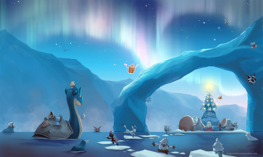Wallpaper Arctic Christmas By Arkeis Pokemon