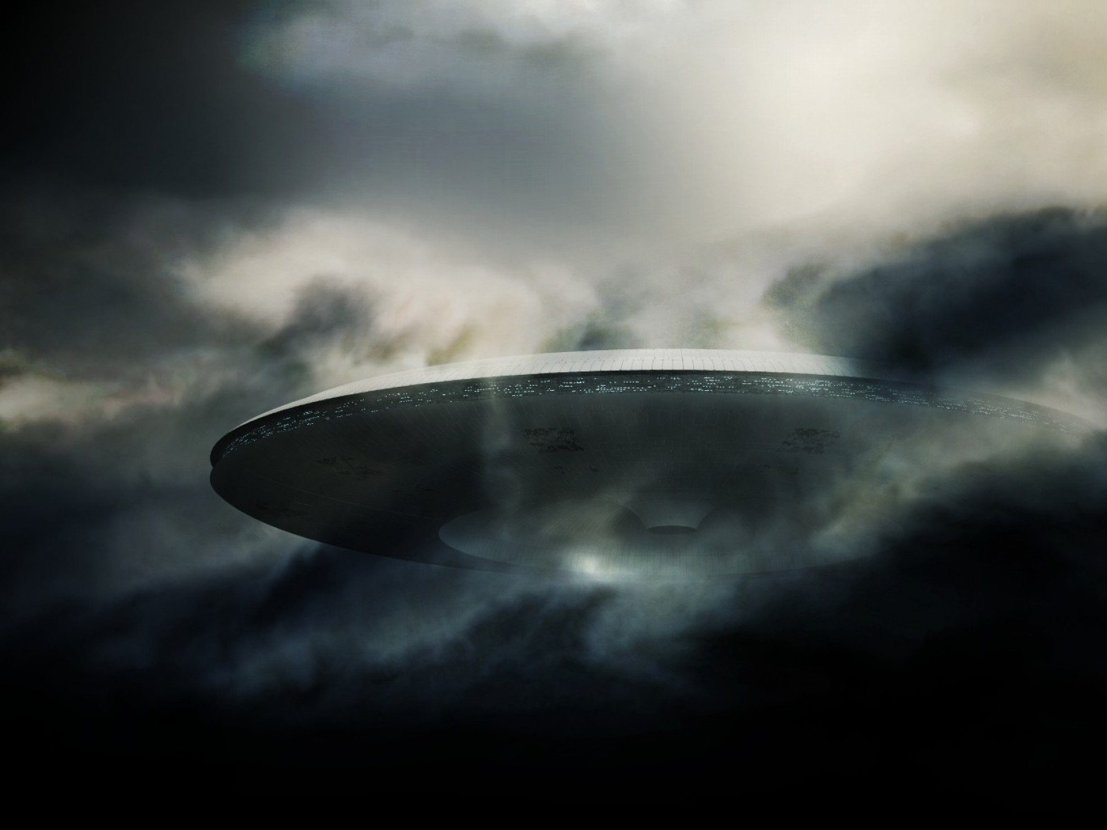 Spaceship Clouds Ufo Alien Aliens Spaceships Wallpaper Background