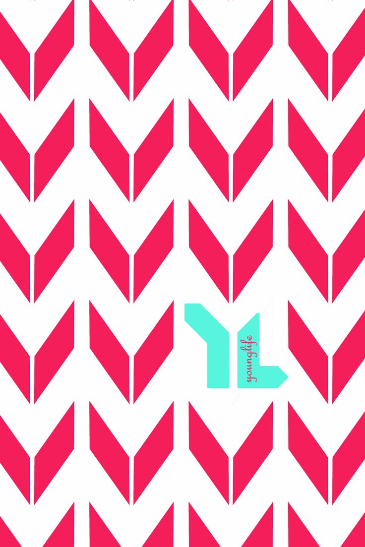 iPhone Wallpaper Chevron Younglife Coral Mint