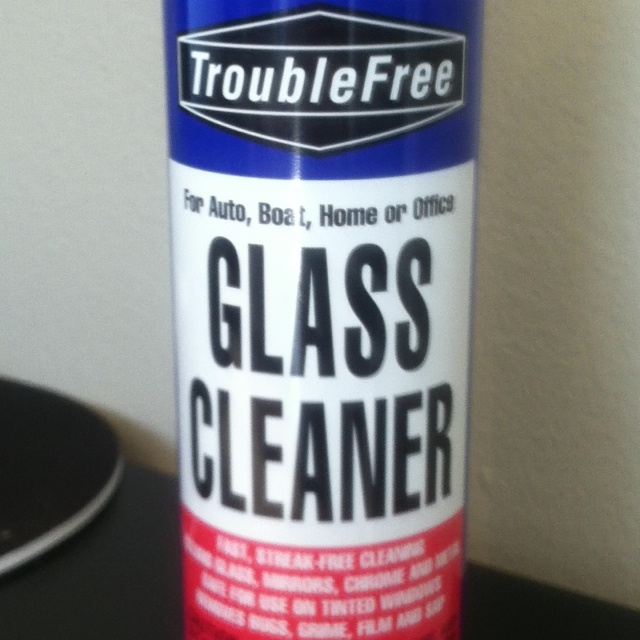 Glass cleaner from Advanced Auto Parts Best ever I use it at home