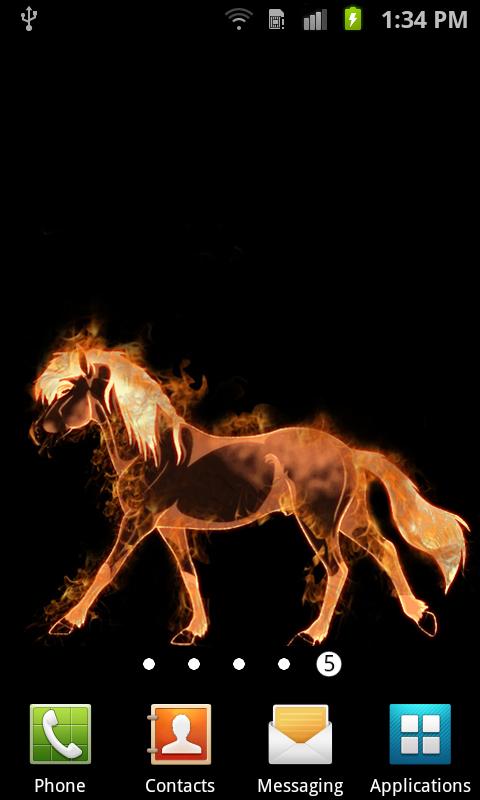Fire Horse Live Wallpaper 3d Screenshot