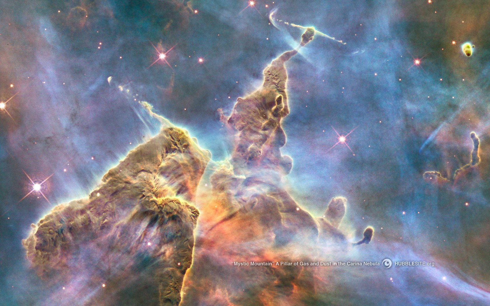 Space Nasa Hubble Carina Nebula Mystic Mountain Wallpaper