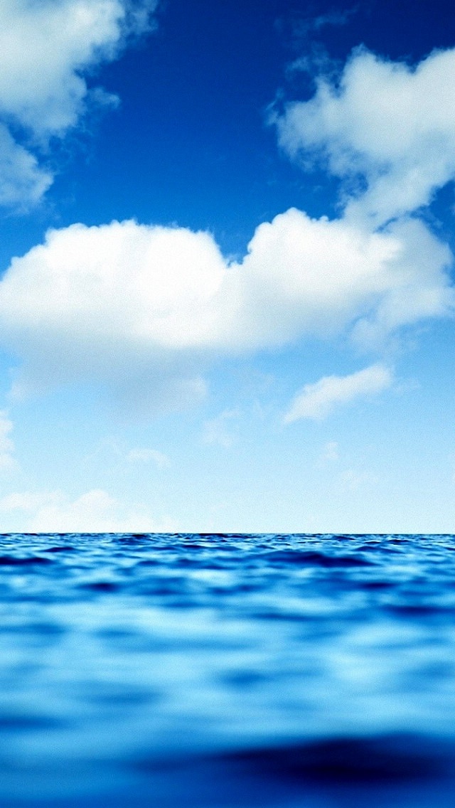 Blue Sky and Sea Wallpaper   iPhone Wallpapers 640x1136