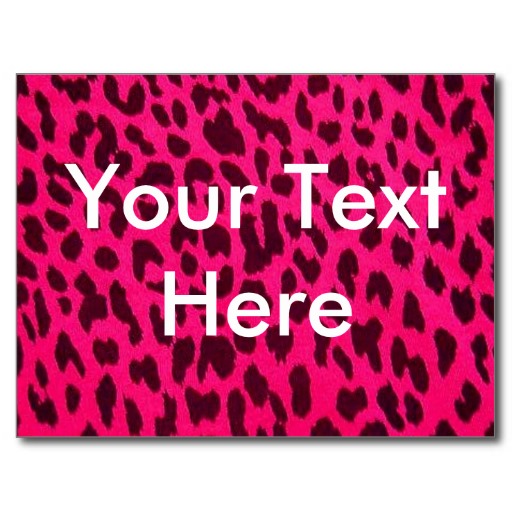 Plain Pink Leopard Print Postcard