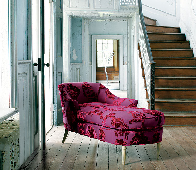 Anna French Fabric Chaise