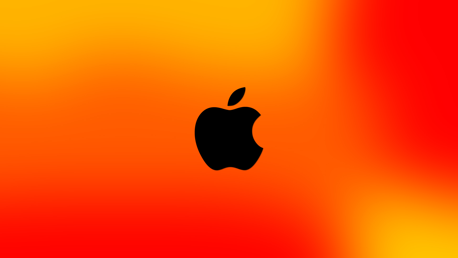 Orange Apple Logo Wallpaper