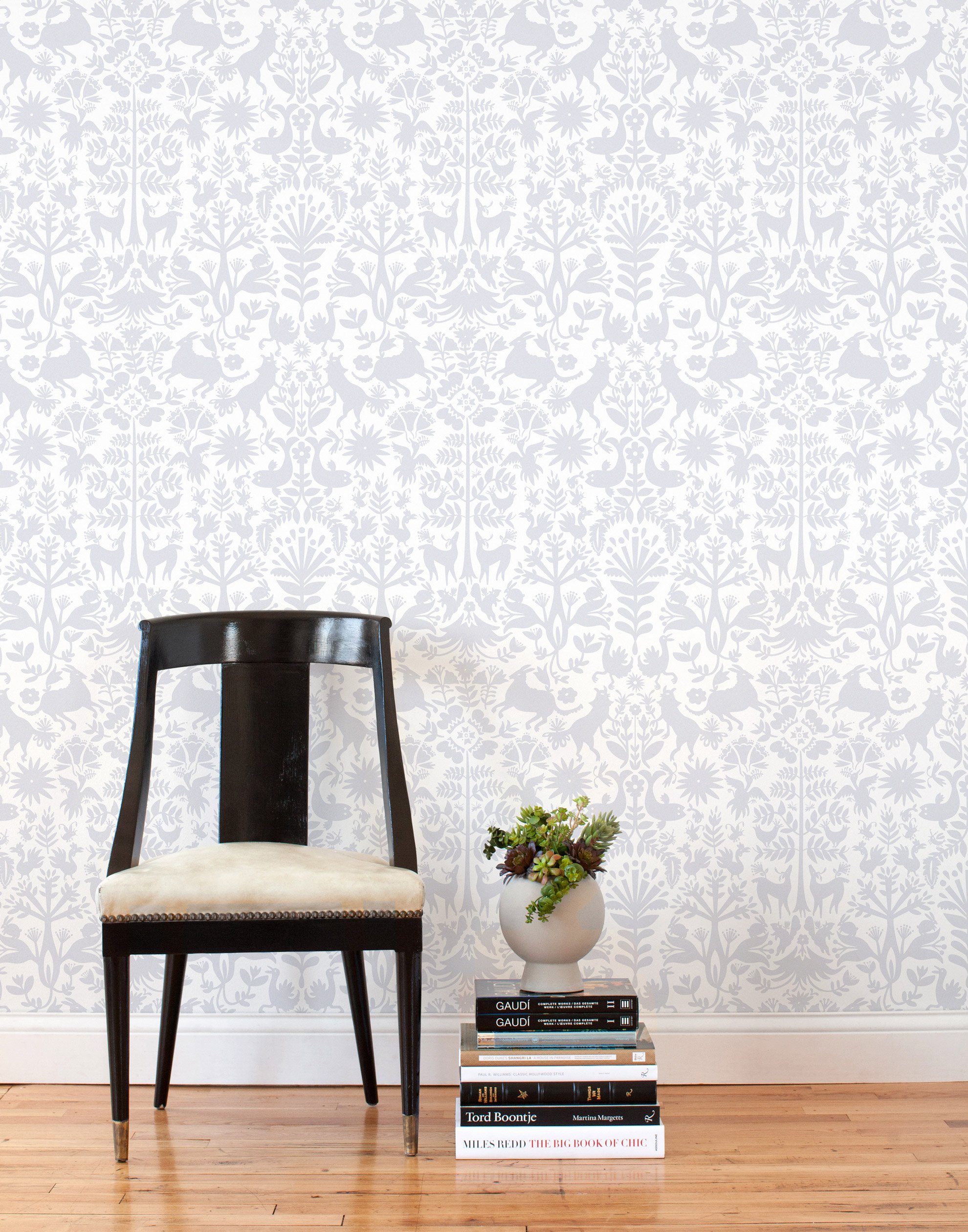 Otomi Pewter Removable Wallpaper Tile Hygge West