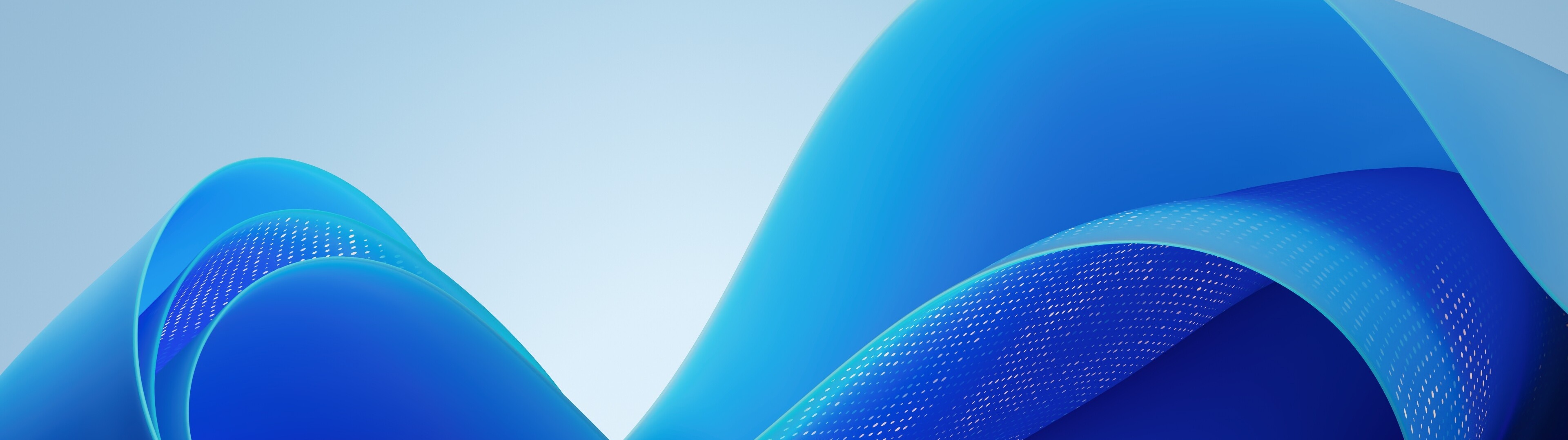 Abstract blue waves on a light blue background