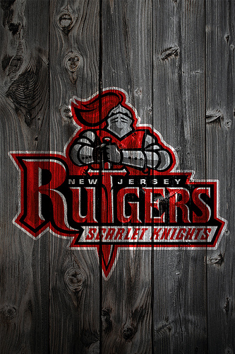 Rutgers Scarlet Knights Wood iPhone Background Photo