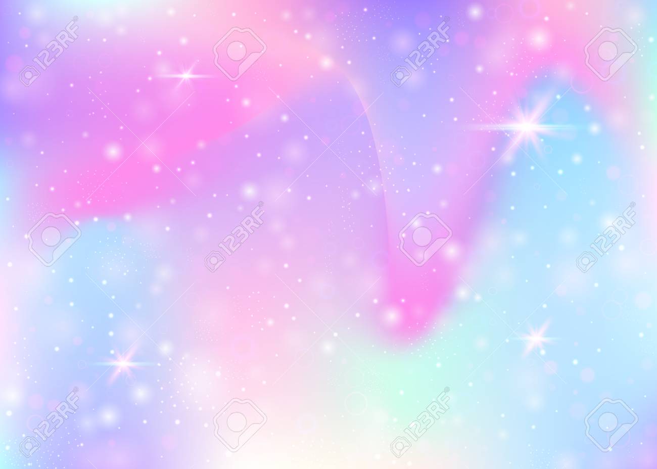 Fairy Background With Rainbow Mesh Colorful Universe Banner
