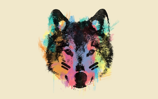 Abstract Animals Wolves Wallpaper Desktop