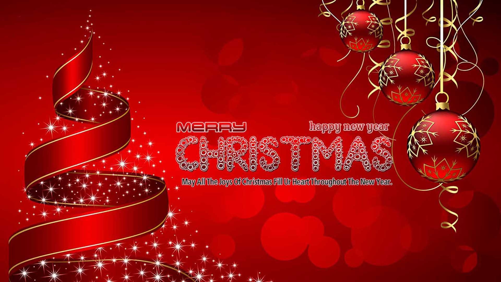 Merry Christmas Happy New Year Greetings Desktop HD