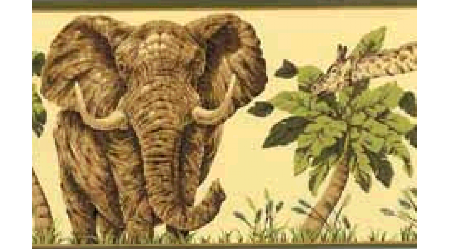 Home Green Jungle Animals Wallpaper Border 900x500