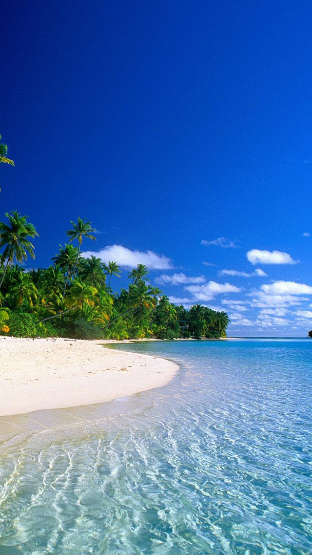 Tropical Island Beach HD Wallpaper For iPhone