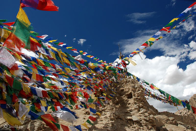 Tibetan Buddhist Wallpaper Prayer Flags On Top