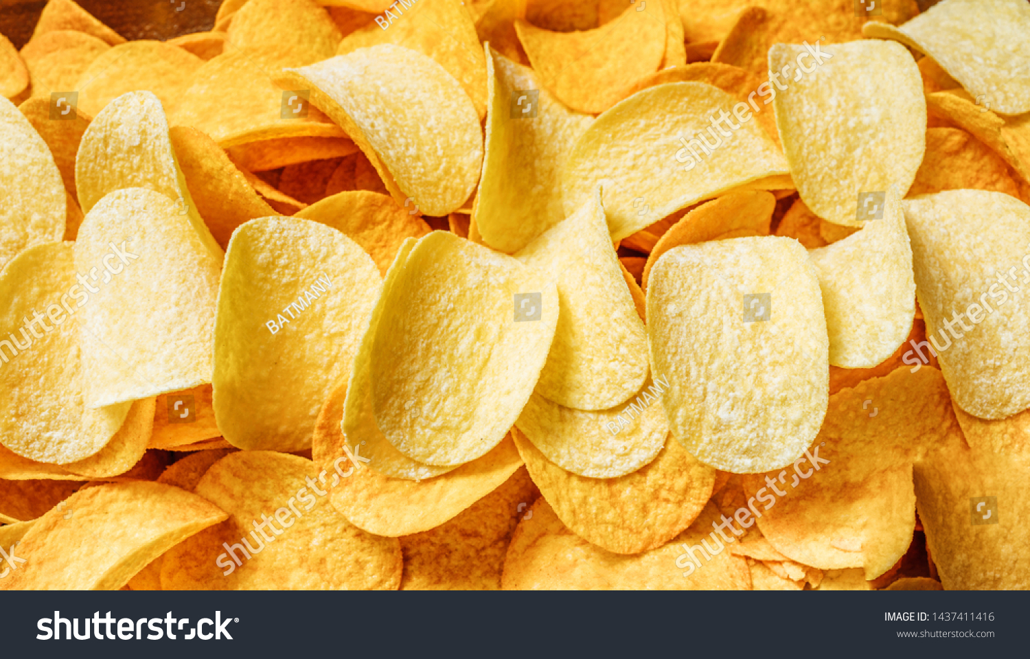 Chips Texture Crisp Potato Background Stock Photo Edit Now