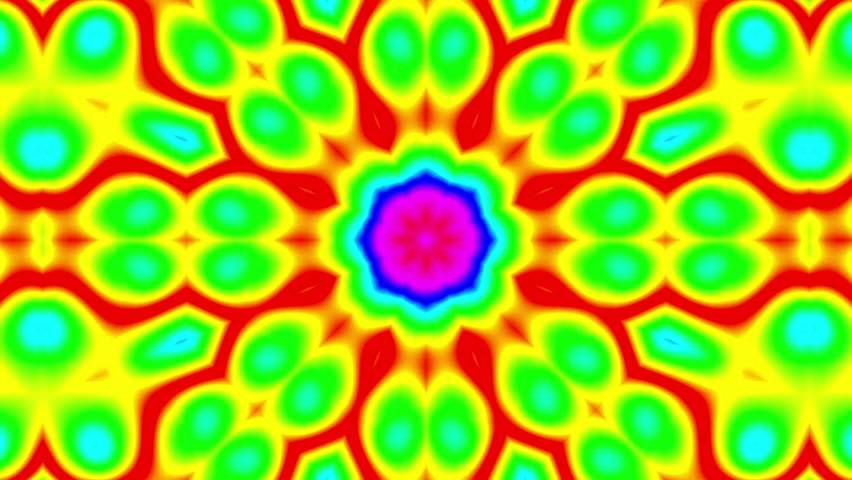 Colorful Psychedelic Garish Kaleidoscope Background Vj Loop 2easy To