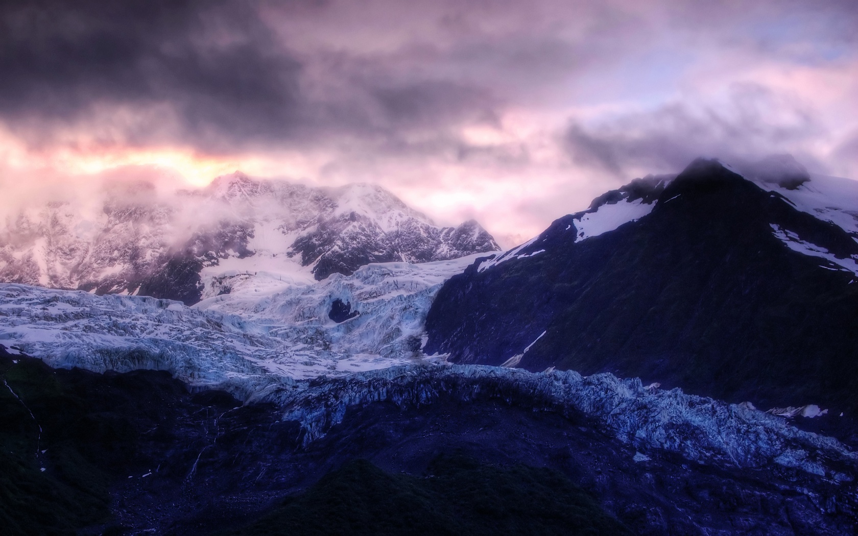 Glacier Sunrise Wallpaper HD