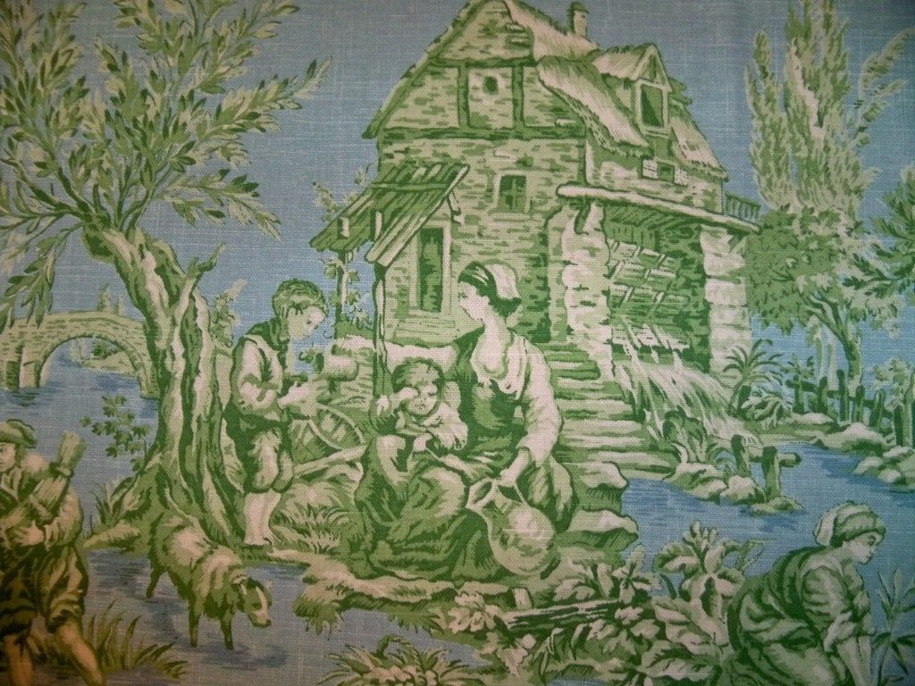 Kravet Pierre Deux Aumont Toile Fabric Yd Blue Green