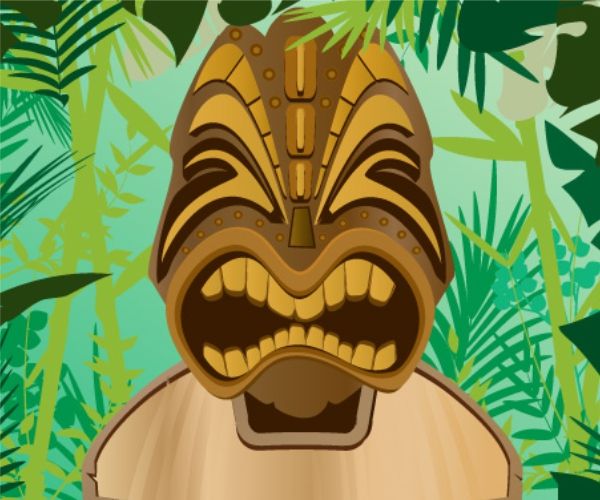 Jungle Tiki Vector Background