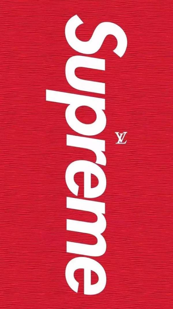 Red Louis Vuitton Supreme Wallpaper