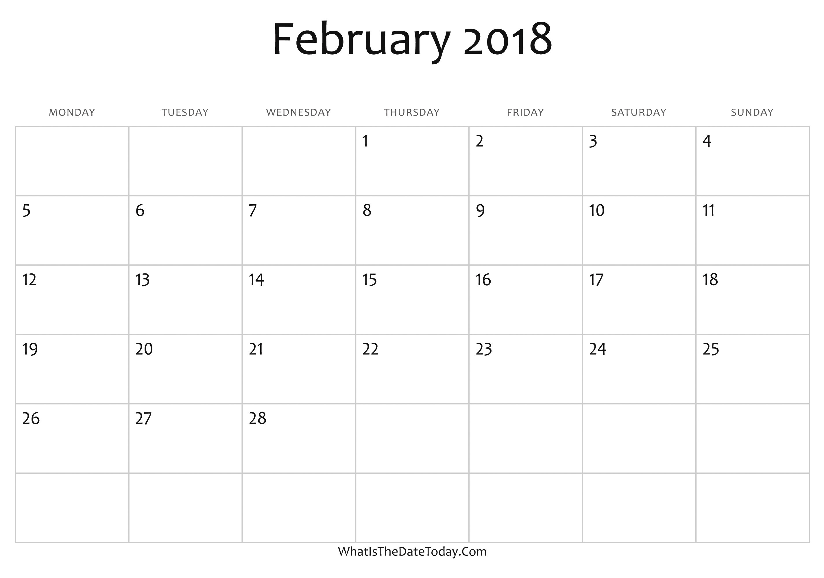 Desktop Wallpaper Calendar February