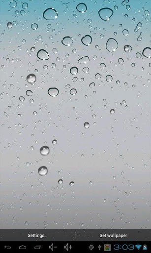 Bigger iPhone Raindrop Live Wallpaper For Android Screenshot